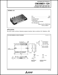 CM30MD1-12H datasheet: 30A IGBT module for medium power switching use, flat-base type, insulated type CM30MD1-12H