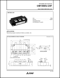 CM150DU-24F datasheet: 150A IGBT module for high power switching use CM150DU-24F