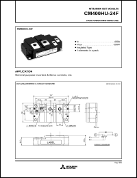 CM400DU-24F datasheet: 400A IGBT module for high power switching use CM400DU-24F