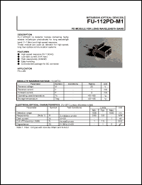 FU-112PD-M1 datasheet: PD module for long wavelength band FU-112PD-M1