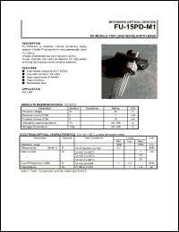 FU-15PD-M1 datasheet: PD module for long wavelength band FU-15PD-M1