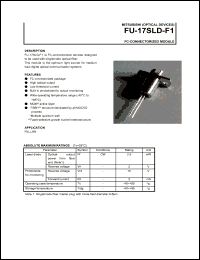 FU-17SLD-F1 datasheet: FC-connectorized module FU-17SLD-F1