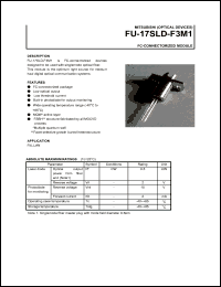 FU-17SLD-F3M1 datasheet: FC-connectorized module FU-17SLD-F3M1