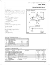 MGF1801B datasheet: Microwave power GaAs fet MGF1801B