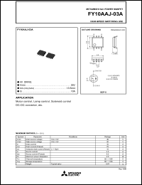 FY10AAJ-03A datasheet: 10A power mosfet for high-speed switching use FY10AAJ-03A