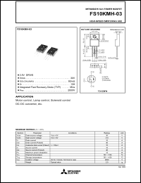 FS10KMH-03 datasheet: 10A power mosfet for high-speed switching use FS10KMH-03