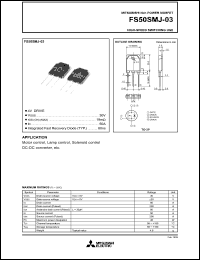FS50SMJ-03 datasheet: 50A power mosfet for high-speed switching use FS50SMJ-03