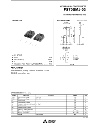 FS70SMJ-03 datasheet: 70A power mosfet for high-speed switching use FS70SMJ-03