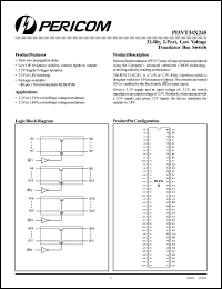 PI3VT34X245B datasheet: 32-bit, 2-port low voltage translator bus switch PI3VT34X245B