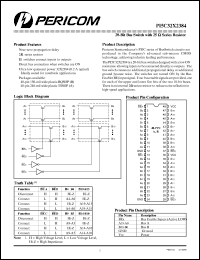 PI5C32X2384 datasheet: 20-bit bus switch with 25 series resistor PI5C32X2384