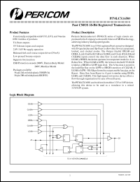 PI74LCX16501V datasheet: Fast CMOS 18-bit register transceiver PI74LCX16501V