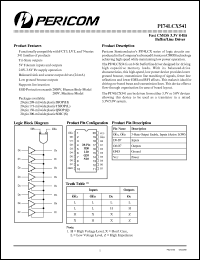 PI74LCX541Q datasheet: Fast CMOS 3.3V 8-bit buffer/line driver PI74LCX541Q