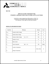 BD140 datasheet: 60V NPN silicon transistor BD140
