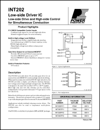 INT202PFI2 datasheet: 800V low-side driver IC INT202PFI2