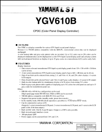 YGV610B datasheet: CPDC (color panel display controller) YGV610B
