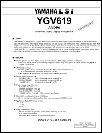 YGV619 datasheet: 3.3V Advanced video display processor 6 YGV619