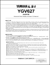 YGV627 datasheet: 3.3V Advanced video display processor 3 enhanced YGV627