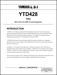 YTD428 datasheet: 5V DSU LSI for the ISDN terminal eguipment YTD428