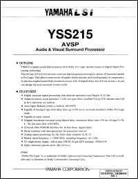 YSS215-F datasheet: Audio and visual surround processor YSS215-F