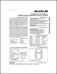 DG425C/D datasheet: Improved low-pover, CMOS analog switch with latches DG425C/D