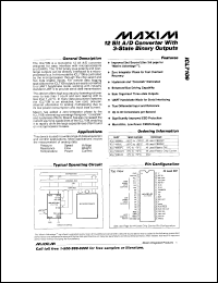 ICL7109MJL datasheet: 12 bit A/D converter with 3-state binary outputs ICL7109MJL