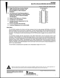 GD75323N datasheet:  MULTIPLE RS-232 DRIVERS AND RECEIVERS GD75323N