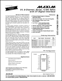 MAX121CPE datasheet: 308ksps ADC with DSP interface and 78dB SINAD MAX121CPE