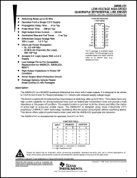AM26LV31CD datasheet:  LOW-VOLTAGE HIGH-SPEED QUADRUPLE DIFFERENTIAL LINE DRIVER AM26LV31CD