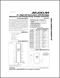 MAX1402CAI datasheet: +5V, 18-bit, low-power,  multichannel, oversampling (sigma-delta) ADC MAX1402CAI