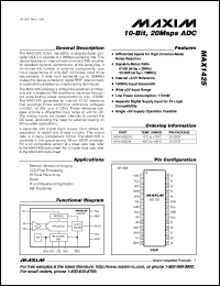 MAX1457CCJ datasheet: 0.1%-accurate signal conditioner for piezoresistive sensor compensation. MAX1457CCJ