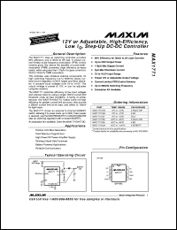 MAX180CCPL datasheet: Complete, 8-channele, 12-bit data-acquisition system. Error(LSB) +-1. MAX180CCPL