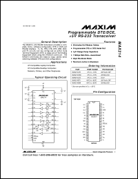 MAX221ECUE datasheet: +-15kV ECD-protected, +5V, 1microA, single RS-232 transceiver with AutoShutdown. MAX221ECUE