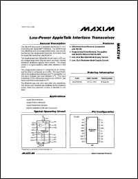 MAX2232EEE datasheet: 900MHz ISM-band, 250mW power amplifier with analog or digital gain control. MAX2232EEE