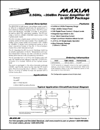 MAX2402EAP datasheet: 800MHz to 1000MHz transmitter MAX2402EAP