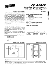 MAX2430IEE datasheet: Low-voltage, silicon RF power amplifier/predriver. MAX2430IEE
