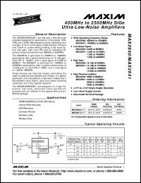 MAX2681EUA-T datasheet: 400MHz to 2.5GHz, low-noise, SiGe downconverter mixer. MAX2681EUA-T