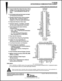 TL16C450FNR datasheet:  SINGLE UART WITHOUT FIFO TL16C450FNR