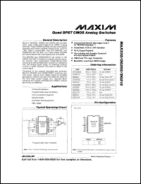 MAX337C/D datasheet: Dual 8-channel, low-leakage, CMOS analog multiplexer. MAX337C/D