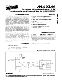 MAX3676E/D datasheet: 622Mbps, 3.3V clock-recovery and data-remiting IC with limiting amplifier. MAX3676E/D