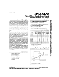 MAX4100ESA datasheet: 500MHz unity-gain bandwidth, low-power op amp. MAX4100ESA