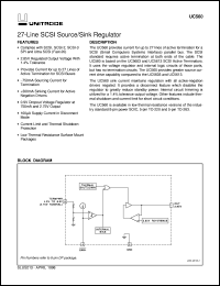 UC560DPTR datasheet:  27-LINE SINGLE-ENDED SCSI SOURCE/SINK REGULATOR UC560DPTR