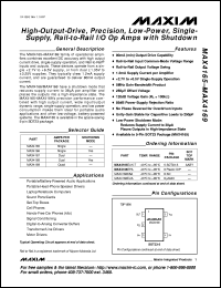 MAX4183ESD datasheet: Dual, 240MHz -3dB bandwidth, 1mA supply current, current-feedback amplifier with shutdown. Optimized for Av>=2. MAX4183ESD