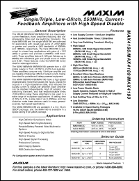 MAX4212EUK datasheet: Single, miniature, 300MHz -3dB bandwidth, single 3.3V/5.0V operation, Rail-to-Rail op amp with enable. MAX4212EUK