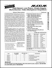 MAX4370ESA datasheet: Current-regulating hot-swap controller with dualspeed/Bilevel fault protection. MAX4370ESA