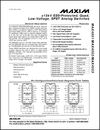 MAX4565EWP datasheet: Quad, low-voltage, bidirectional RF/video switch. MAX4565EWP