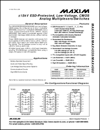 MAX4579CAP datasheet: High-voltage, dual 4-to-1 cal-multiplexer. MAX4579CAP