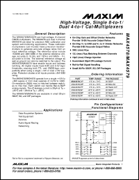 MAX4588EAI datasheet: Low-voltage, high-isolation, dual 4-channel RF and video multiplexer. MAX4588EAI