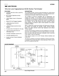 UC5608QP datasheet:  LOWER CAPACITANCE 18-LINE 5V SE TERMINATOR FOR SCSI AND FAST SCSI UC5608QP