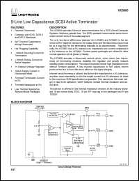 UC5605DP datasheet:  9-LINE 5V SE TERMINATOR FOR SCSI AND FAST SCSI WITH INVERTED SENSING & REVERSE DISCONNECT UC5605DP