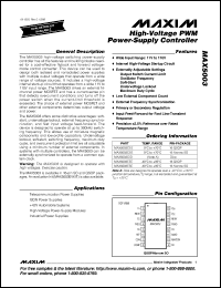MAX503CWG datasheet: 5V, low-power, parallel-input, voltage-output 10-bit DAC. MAX503CWG